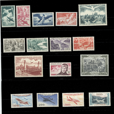 Séries Poste Aérienne de 1946 à 1955 Neufs 16 Vals TTB
