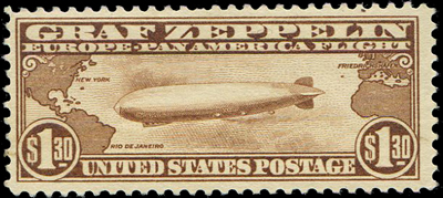 1,30 dollar Graf-Zeppelin en Amérique TB
