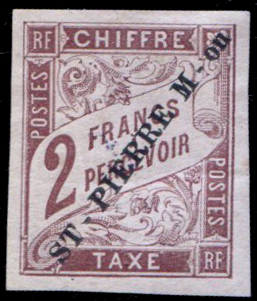 2 Francs  taxe marron TB