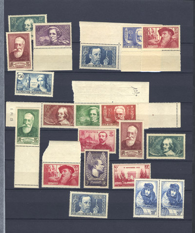 Lot de timbres de France Avant Guerre Tous luxes **