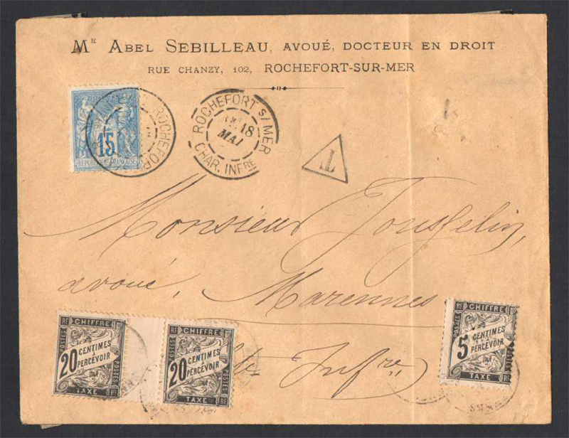 N°0020/14 Spink - 20 centimes paire inter-panneau sur lettre RR TTB – Image 2