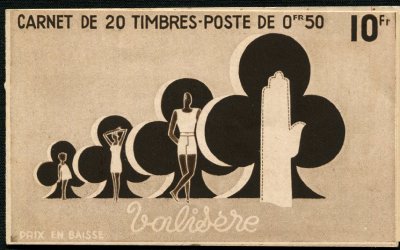 N°0079AbC 50 centimes mosquée de la Pêcherie en carnet pub ** TTB – Image 3